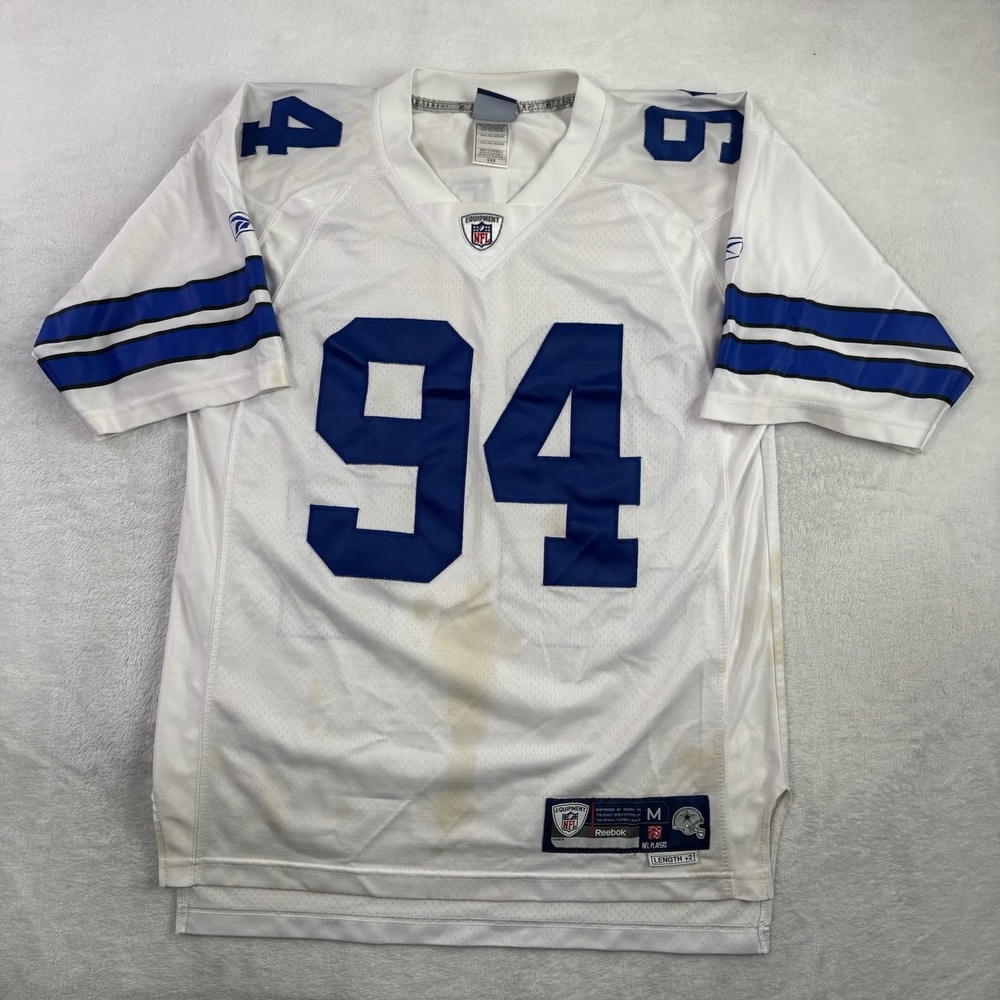 NFL Reebok On Field Dallas Cowboys Demarcus Ware White Jersey Men's M Stains
